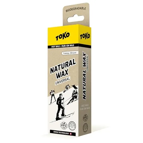 Toko Natürliches Wachs 120 g - Nachhaltiges Skiwachs - Skiwachs aus pflanzlichen Zutaten, biologisch abbaubar und ungiftig. Bietet hervorragende Gleitfähigkeit und ist ideal für alle Schneebedingungen. Perfekt für umweltbewusste Wintersportler.