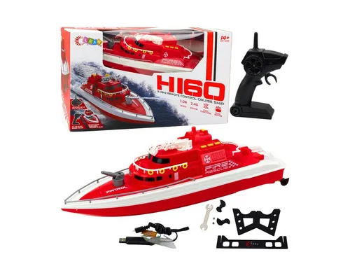 Wisam RC-Auto Ferngesteuertes Motorboot RC 1:28 Rot