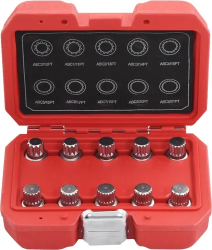 vidaXL 10-tlg. Radmutternsatz für VW - Sonstige Handwerkzeuge, hochwertiger Satz aus verzinktem Chrom-Molybdän-Stahl, ideal zum Austausch verrosteter Radmuttern und zur Verbesserung des Fahrzeuglooks.