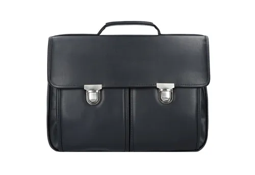 D&N Aktentasche Basic aus Kunstleder - Aktentasche mit 2 Hauptfächern und einem Reißverschlussfach, ideal für Ordnung und Sicherheit von Dokumenten und Zubehör.