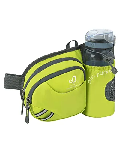 WATERFLY Gürteltasche mit Flaschenhalter - Hüfttasche für Running, wasserdichtes Material und atmungsaktive Polsterung für optimalen Komfort bei Outdoor-Aktivitäten wie Laufen und Radfahren.