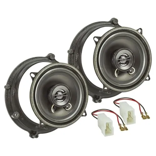 tomzz Audio TA13.0-Pro Lautsprecherset für Audi A4 B5 - Hochwertiges 2-Wege Koaxial-System mit 130mm Woofer und 30mm Tweeter. Ideal für kraftvollen Klang und einfache Installation in der Tür. Belastbarkeit bis 80W, Freq.-Bereich 102-20.000 Hz.