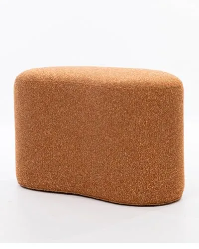 SIX Design Pouf Polsterhocker Sitzhocker Fußhocker 66x35x42 Webstoff Terrakotta
