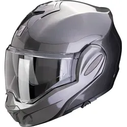 Scorpion Exo-Tech Evo Pro SOLID grau metall Gr. L 58/59 - Motorradhelm mit ECE-P/J Homologation, TCT-UTM Helmschale und Speedview Sonnenblende für optimalen Schutz und Komfort.