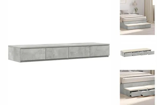 vidaXL Bettschubladen Betongrau 120x36,5x16,5 cm in grau von vidaXL