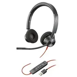 Poly Blackwire 3325 Headset - USB-A UC-zertifiziert - On-Ear Headset mit dynamischem EQ und flexibler Geräuschunterdrückung, ideal für professionelle Anwendungen und Kompatibilität mit Windows 10 und macOS.