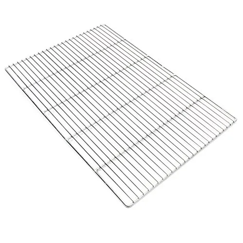 Edelstahl Grillrost eckig 60 x 40 cm rostfrei für Holzkohlegrill, Gasgrill und andere