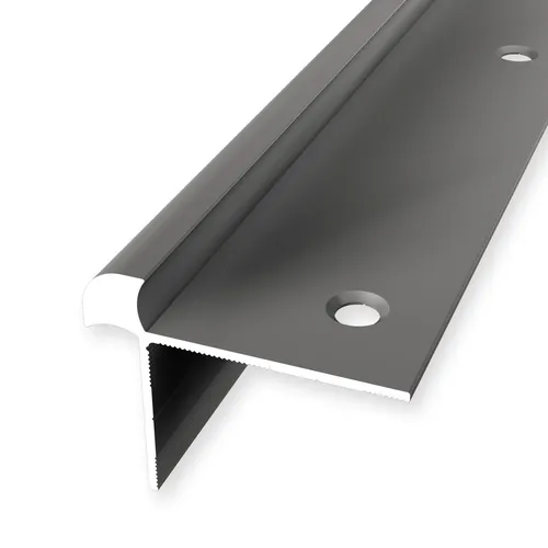 Treppenkantenprofil Aluminium 33 x 43 mm - Treppenabsätze & -stufen, modernes Aluminiumprofil mit glatter Oberfläche, ideal für sichere und stilvolle Treppenkanten in jedem Raum.