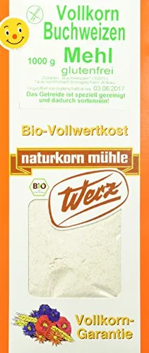 Naturkornmühle Werz Buchweizen-Vollkorn-Mehl, 1er Pack (1 x 1 kg)