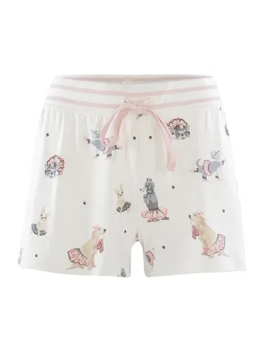 PJ Salvage Pyjamashorts Let's Dance weiß XS - Nachtwäsche, bequeme Pyjamashorts mit motivierendem Print, ideal für entspannte Nächte.