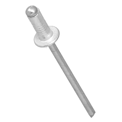 50x Blindnieten 3,2x8 mm Nieten Popnieten Blindniet Niet Set Aluminiumnieten Aluminium Alu Stahl Verzinkter Farbe Silber Verbinden Dünnen Werkstoffen Metall Kunststoff Holz Leder