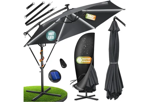 KESSER Ampelschirm mit LED Solar, 350cm von Kesser