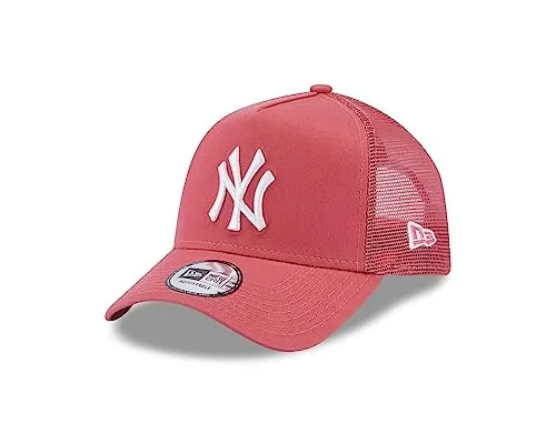New Era New York Yankees MLB League Essential Lightpink A-Frame Trucker Cap - Hüte, Kappen & Mützen für Baseball-Fans, mit verstellbarem Snapback für perfekten Sitz und stylischen Look.