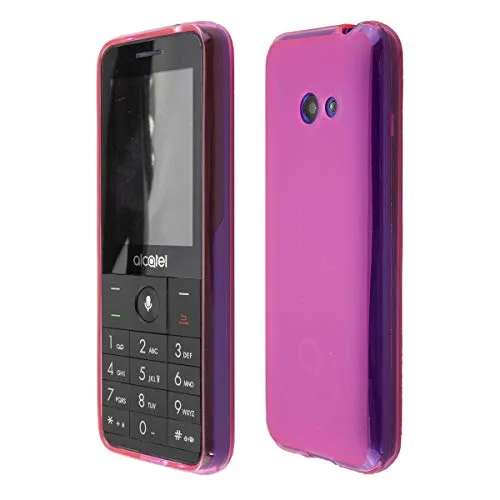 caseroxx Schutzhülle für Alcatel 3088 / 3088X in pink – Flexibles TPU-Case aus stoßfestem Gummi, passgenaue Handy-Tasche mit Kantenschutz & rutschfestem Grip