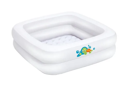 Babybadewanne Bieco Planschbecken Baby ca. 86x86x25 cm Aufblasbare Badewanne für Drinnen und Draußen Swimming Pool Rechteckig Kleines Planschbecken für Kinder Aufblasbarer Pool Eckig Baby Bathtub