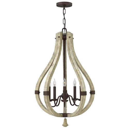 Elstead Lighting Kronleuchter HK-Middlefield - Eleganter Kronleuchter aus Holz und Metall (81,3 cm), umweltfreundlich mit RoHS-Zertifizierung, ideal für stilvolle Innenbeleuchtung.