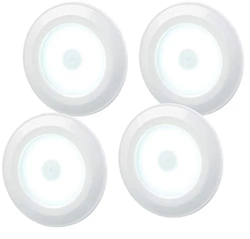 Lunartec LED Spots zum Kleben: 4er-Erweiterungs-Set für COB-LED-Unterbauleuchten UBL-16.w (Unterbauleuchte zum Kleben, mit Batterie, Regal)