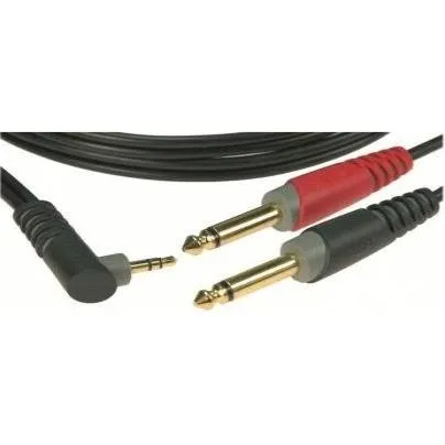 Klotz AY5A0300 Y-Adapterkabel 6,3 Klinke - 3,5mm Winkelklinke 3m (3 m) (AY5A0300)