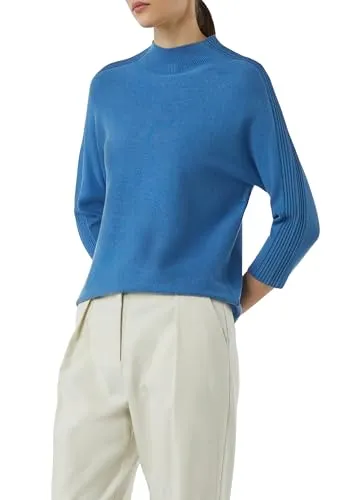 Comma Feinstrickpullover mit Stehkragen und Rippdetail von comma,