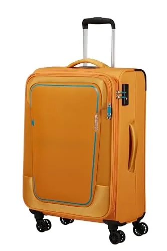 American Tourister Pulsonic - Erweiterbarer M Spinner Koffer 68 cm - Mittelgroßer Koffer (64/74 L) mit Erweiterungsfunktion für mehr Packvolumen, ideal für einwöchige Reisen. Doppelrollen und ergonomische Griffe sorgen für müheloses Handling.