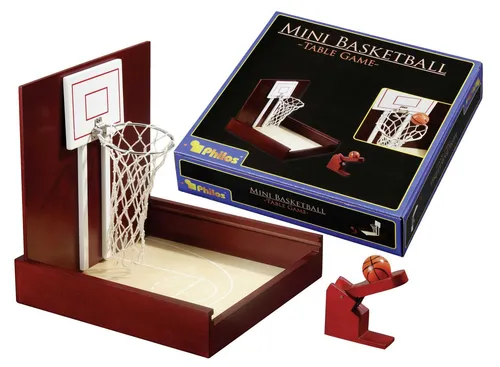 Philos Spiel Philos 3236 - Mini Basketball, Tisch-Basketball, Holz, 27x23x7cm
