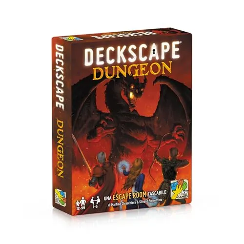 dV Giochi Deckscape Dungeon - Un Escape Room in Reichweite - 1-6 Spieler - 12+ Jahre - Italienische Ausgabe