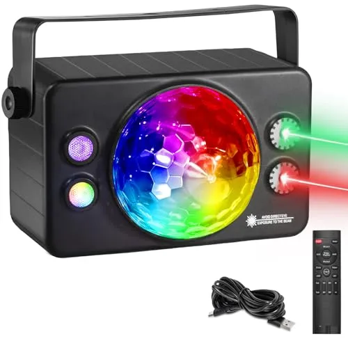 in 1 Discokugel- Discolicht Partylicht Musikgesteuert -Led Stroboskop Disco Licht Dj Party Lichter