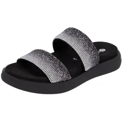 Remonte Pantoletten D2N50-03 in Schwarz, Gr. 39 - Vegan und elegant: Diese Damen-Pantoletten mit funkelnden Strasssteinen bieten höchsten Tragekomfort dank ultraleichter Sohle und weichem Fußbett – ideal für sommerliche Anlässe!