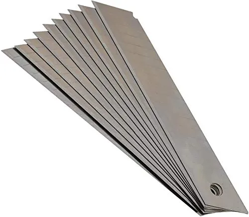 Stück Ersatzklingen Abbrechklingen für Cuttermesser 18 mm Klinge, 0,5 mm Stärke 10