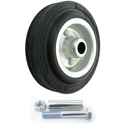 Transportrollen Vollgummirad Räd Ø 125 mm Lenkrollen mit Montage-Set * 21