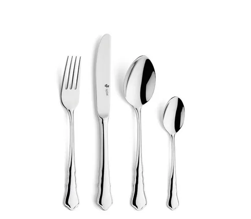 Paul Wirths Kinderbesteck CHIPPENDALE (4-tlg), ergonomisches Design für Kinder - Hochwertiges 4-teiliges Besteckset für Kinder ab 3 Jahren. Ergonomisches Design mit abgerundeten Kanten für sicheres Essen. Spülmaschinenfest und rostfrei für einfache Pflege.