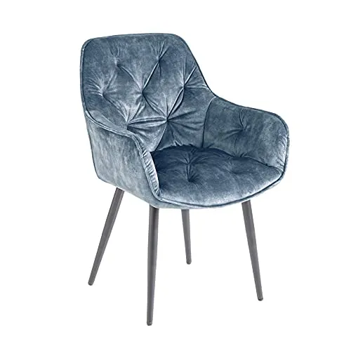 Riess-Ambiente Polsterstuhl MILANO petrol/schwarz in petrol von Riess-Ambiente