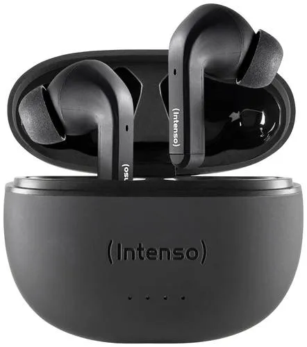 INTENSO In-Ear Kopfhörer Buds T300A - True Wireless Bluetooth mit Active Noise Cancelling und bis zu 35 Stunden Akkulaufzeit, ideal für Musik und Sport