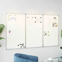 vidaXL Klappbares Magnetisches Whiteboard 120x80 cm - Präsentationstafel mit glatter, leicht zu reinigender Oberfläche, ideal für Zuhause oder Büro. Faltbar und anpassbar, bietet Platz für kreative Ideen und ist sicher durch den stabilen Aluminiumrahmen.