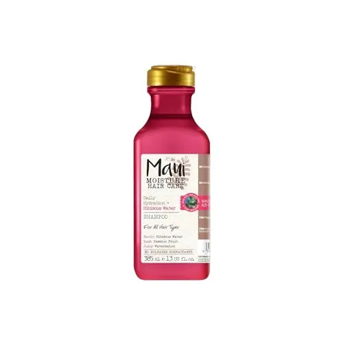 Maui Moisture Daily Hydration Hibiscus Water Shampoo (385 ml), Feuchtigkeitspflege Shampoo mit Hibiskus Wasser, Passionsfrucht und Wassermelone