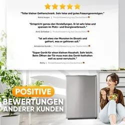 Stillstern Gefrierschrank MGS 42.1 – Kompakter 4 Sterne Tiefkühler - Tiefkühler mit 4 Sterne Technologie, ideal für kleine Räume, bietet 3 offene Gefrierfächer für optimale Lagerung.