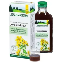Schoenenberger Naturreiner Heilpflanzensaft Johanniskraut - Naturreiner Heilpflanzensaft aus Johanniskraut, unterstützt das allgemeine Wohlbefinden und ist ideal zur natürlichen Stimmungsaufhellung.