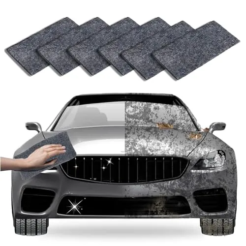 Nano Sparkle Tuch, 6 Stück Auto Kratzer Entferner Tuch, Mehrzweck-Auto Kratzer Reparaturtuch, für Reparatur von leichten Kratzfarben,Lackpflege, Autoreinigung