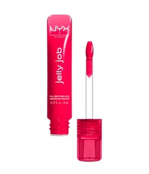 NYX Professional Makeup Peptide Infused Jelly Gloss, Pflegender Gloss für optisch vollere Lippen, Jelly Job, Farbe: 14 Cherry Jelly