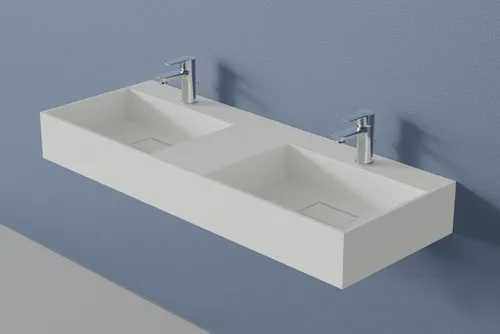 Bernstein Waschbecken TWG231 - Hochwertiger Mineralguss, 122 cm Weiß matt - Duschwannen - Elegantes Design aus Mineralguss, wahlweise in verschiedenen Breiten erhältlich.