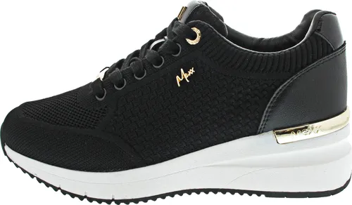 Mexx Glass MXK039801W1000 (36/black) - Modische Sneakers - Sportliche Sneakers mit flexibler, rutschhemmender Laufsohle, herausnehmbarer Decksohle und gut gepolstertem Schaftrand. Der moderne Keilsohlen-Look macht diese Schuhe zum echten Hingucker!
