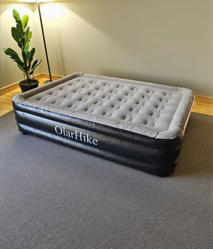 OlarHike Selbstaufblasende Luftmatratze für 2 Personen - Luftmatratze für Camping oder Heimgebrauch, mit integrierter Pumpe für schnelles Aufblasen in nur 3-4 Minuten und einer robusten Struktur für optimalen Schlafkomfort.