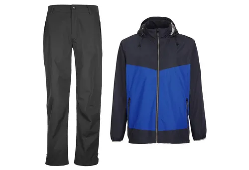 Killtec Regenanzug Golfanzug blau / schwarz Jacke + Hose Gr. 116
