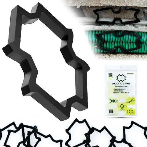 DUO CLIPS Kabelhalter 100 Stück 22–50 mm – Universelle Dübelklemmschelle