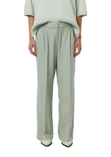 Comma Wide-Leg-Hose mit Struktur und Bundfalten - Elegante Wide Leg Hose mit mittelhohem Bund, hochwertiger Webware und elastischem Material. Ideal für den Berufsalltag, bietet eine stilvolle und feminine Optik.