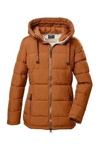G.I.G.A. DX Damen Steppjacke mit Kapuze, hellrost - Wasserabweisende Funktionsjacke in Daunenoptik, winddicht mit 2-Wege-Reißverschluss und regulierbarer Kapuze – ideal für Outdoor-Aktivitäten und umweltbewusst dank recyceltem Material.
