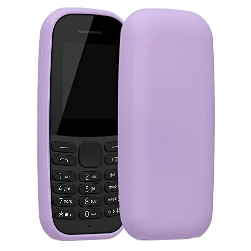 kwmobile Handyhülle für Nokia 105 (2019) Hülle - TPU Case - Kabelloses Laden - Schutzhülle Cover in Lavendel