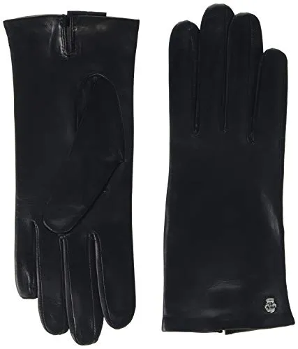 Roeckl Damen Dress Glove Handschuhe Schwarz (Black 000), Größe 8 - Elegante Handschuhe aus feinstem Haarschaf-Nappaleder mit luxuriösem 100% Seidenfutter für höchsten Tragekomfort.