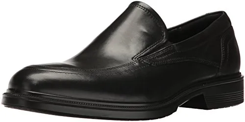 Ecco Herren Lisbon Slipper, Schwarz (Black 1001), 45 EU - Hochwertige Slipper aus Vollnarbenleder mit herausnehmbarer Einlegesohle für optimale Luftzirkulation – ideal für Büro und Freizeit.