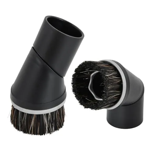 Premium Staubsauger Bürstenaufsatz 35mm, Universal Möbelpinsel mit Drehgelenk, Ersatzteile Staubpinsel Kompatibel mit Miele- Staubsauger, 2er-Set Schwarze Staubbürsten für Effiziente Reinigung
